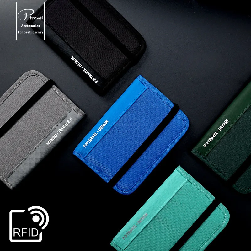 Card Top Loader - Portafoglio da viaggio RFID Porta passaporto